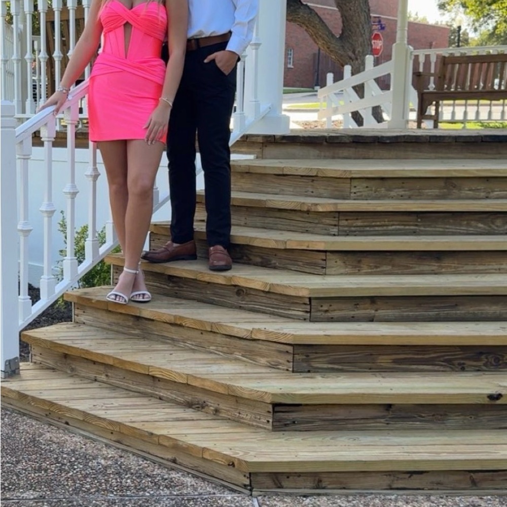 Sherri Hill Pink Mini Dress